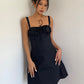 Sexy lace-up tube top suspender dress with design and slim waist and fishbone strappy short skirt R3049