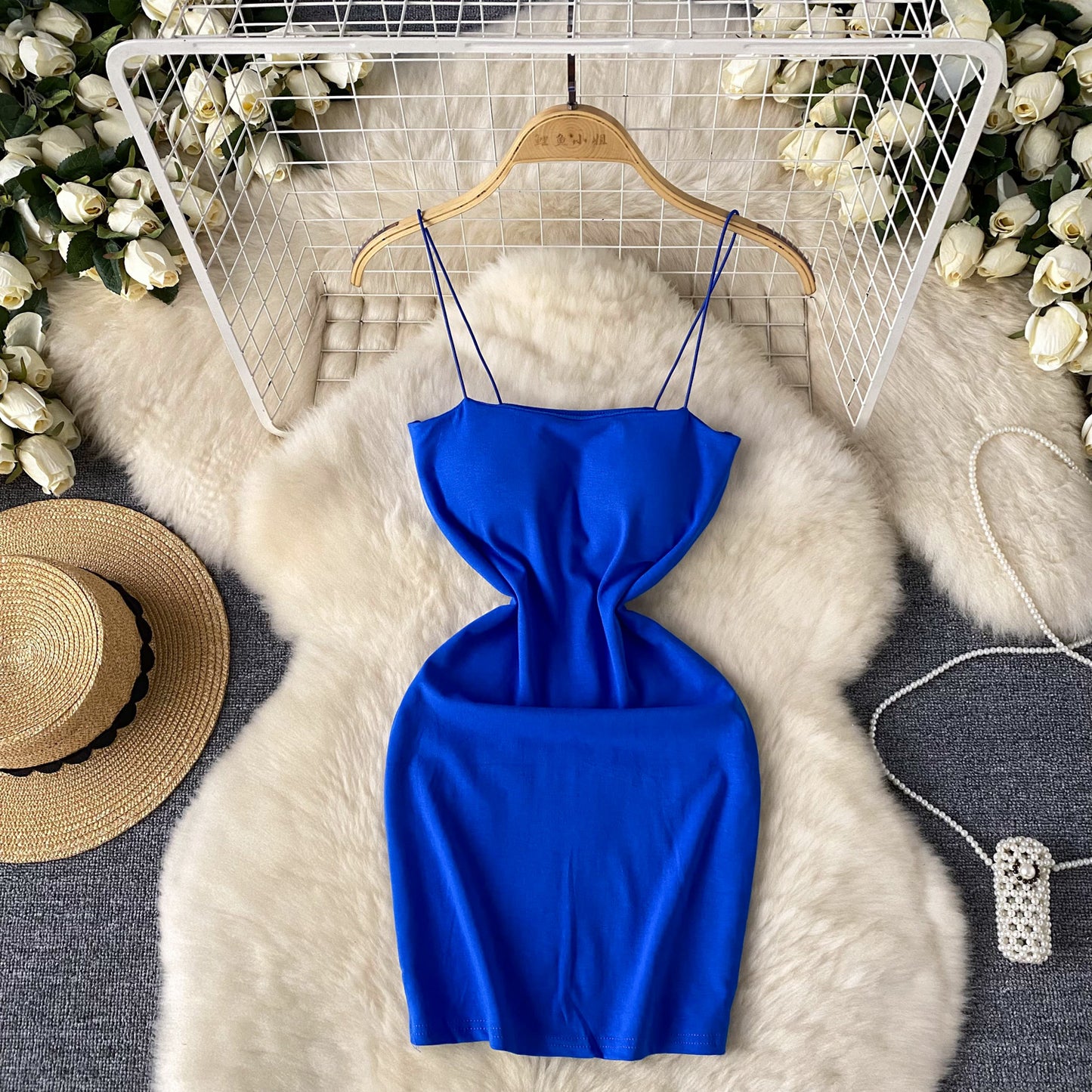 Sling bottom skirt new style with chest pad elastic slim hot girl tube top hip dress R2234