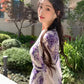Floral dress new style waist temperament seaside holiday temperament long skirt R0680
