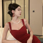 Retro suspender dress, sexy temperament, waist and hip-hugging dress skirt R1451