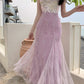 Beautiful little skirt purple flower sling dress beautiful waist hip skirt R0656