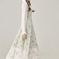 Temperament gentle style green floral dress female popular wear this year R1970