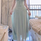Mint green halter dress with waist and beautiful small skirt R0569