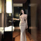 Celebrity sexy one shoulder tube top dress niche banquet dress skirt R0491