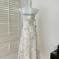 Summer pure desire style niche design suspender long dress R2173