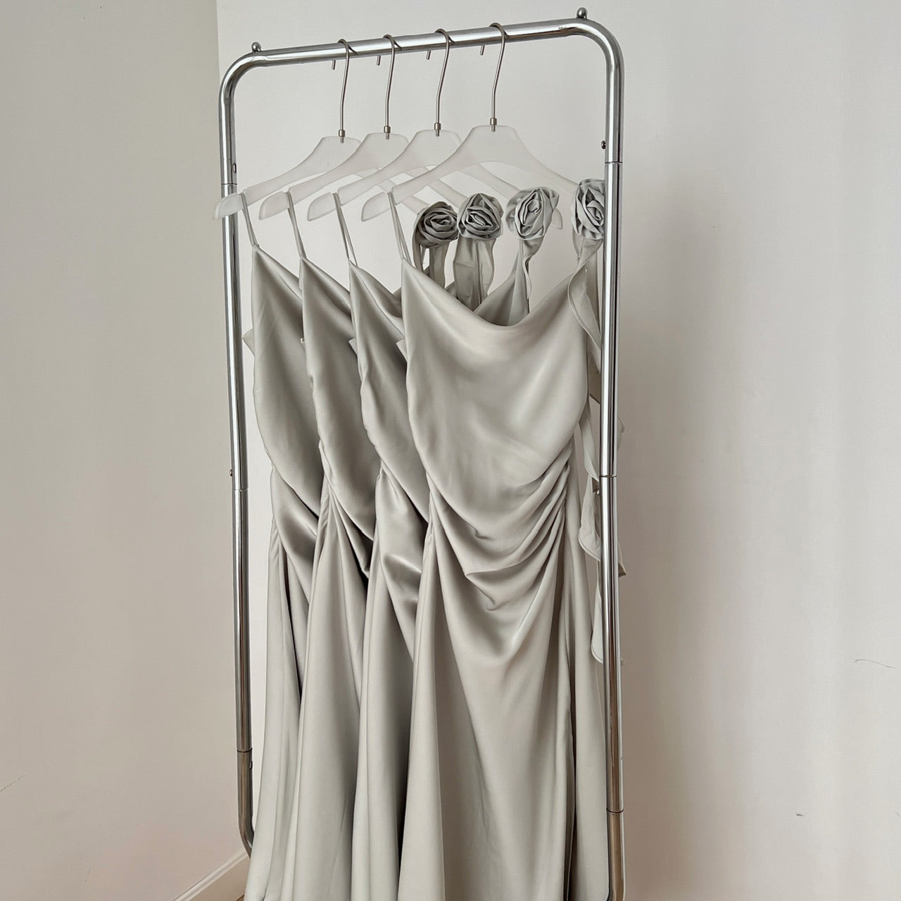 French atmosphere gentle and beautiful dress sexy acetate satin suspender dress R2184