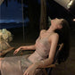 Beach vacation Sanya travel outfit sexy backless suspender beach dress R1455