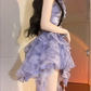 Tea break French sweet puffy suspender dress super fairy forest fairy dress high-end R1653
