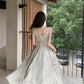 New Chinese style printed satin suspender dress niche waist slim temperament long skirt R1791