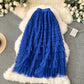 Fairy skirt high-grade mesh skirt 2025 new elastic waist slim cake skirt super fairy skirt R2201
