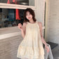Gentle temperament small skirt holiday style three-dimensional flower sleeveless halter dress R0892