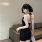 Pure lace halter neck three-dimensional flower sling dress beautiful summer hip skirt R3395