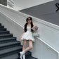 French pure sexy one shoulder tube dress female 2025 summer waist homecoming dress R3023