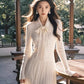 Large size French temperament knitted dress cool and gentle white long skirt R1872