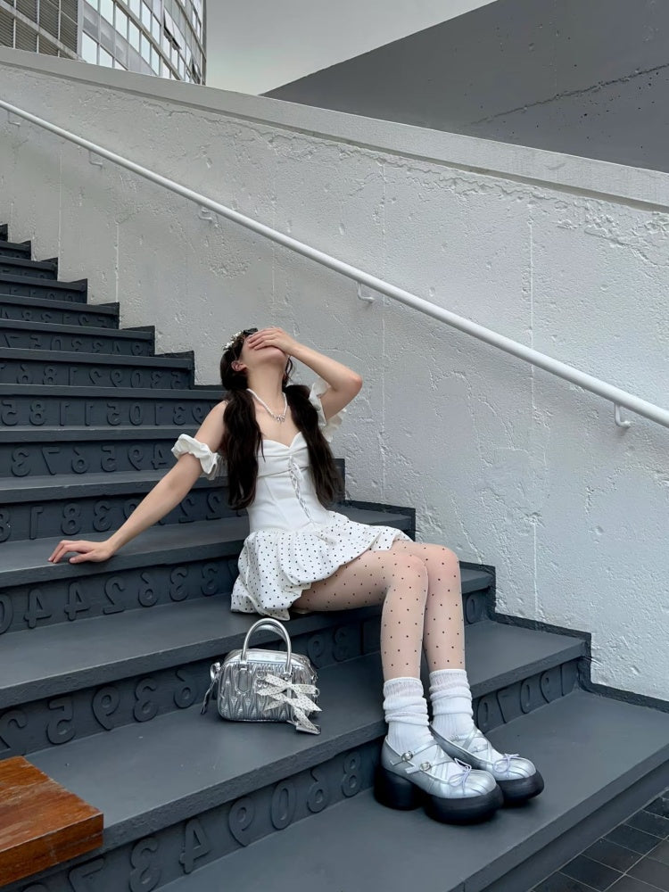 French pure sexy one shoulder tube dress female 2025 summer waist homecoming dress R3023