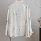 Nanyang noblewoman 2025 new silver sequin embroidered cape top + embroidered skirt set R2012