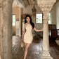Birthday party small dress skirt high-end temperament heavy sequin halter neck dress R1768