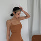 Double-layer suspender skirt dress supermodel aura S curve hip skirt sexy summer R3042