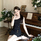 One-shoulder royal sister design little black dress waist slimming hip short dress R3713