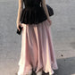 2025 suit outfit waist bud suspender top pink skirt two-piece suit R0520