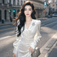 Birthday dress high-end niche atmosphere wear high-end white dress R1780