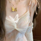 Gentle and elegant mesh suspender dress, beautiful waist and elegant long skirt R0490