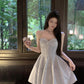 Sequined suspender dress sexy high waist slim V-neck temperament party dress R1494