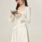 French high-end white thin sun protection shirt new cardigan with suspenders R1961