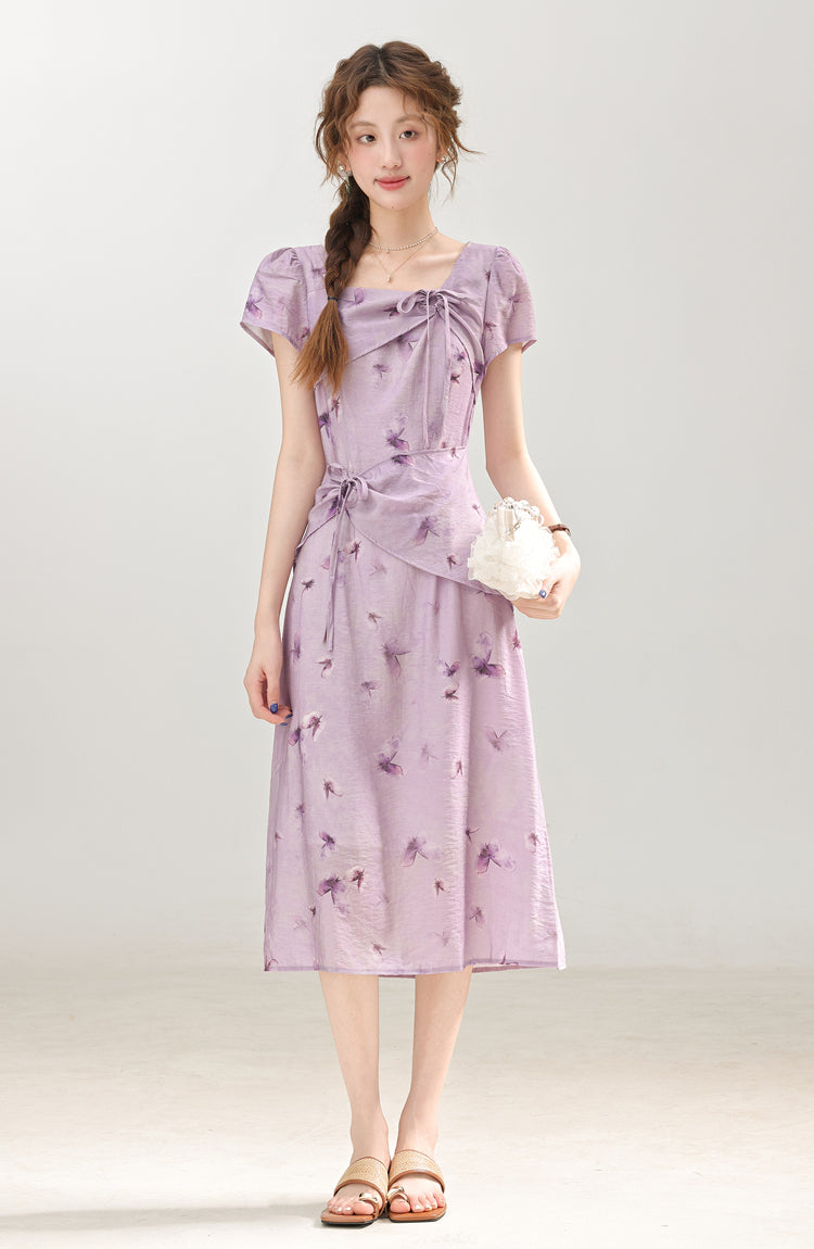 French style purple dress for women, luxury and high-end dress R1947