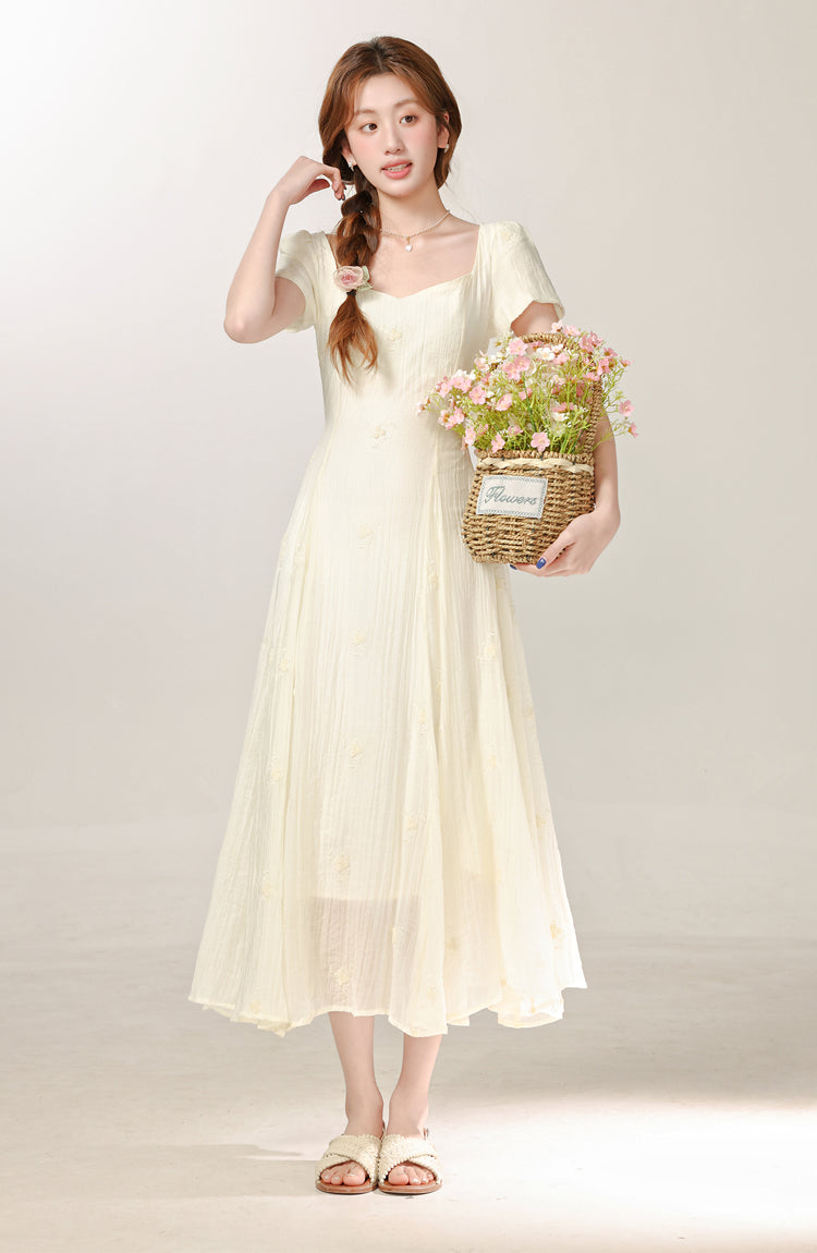Temperament gentle style apricot dress 2025 new style this year's popular dress R1960