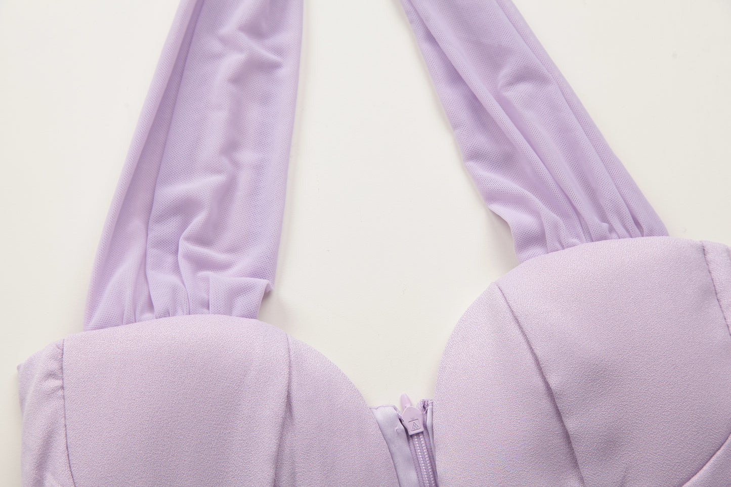 Sexy deep V-neck purple halter neck suspender sleeveless dress for women summer waist hip skirt R3095