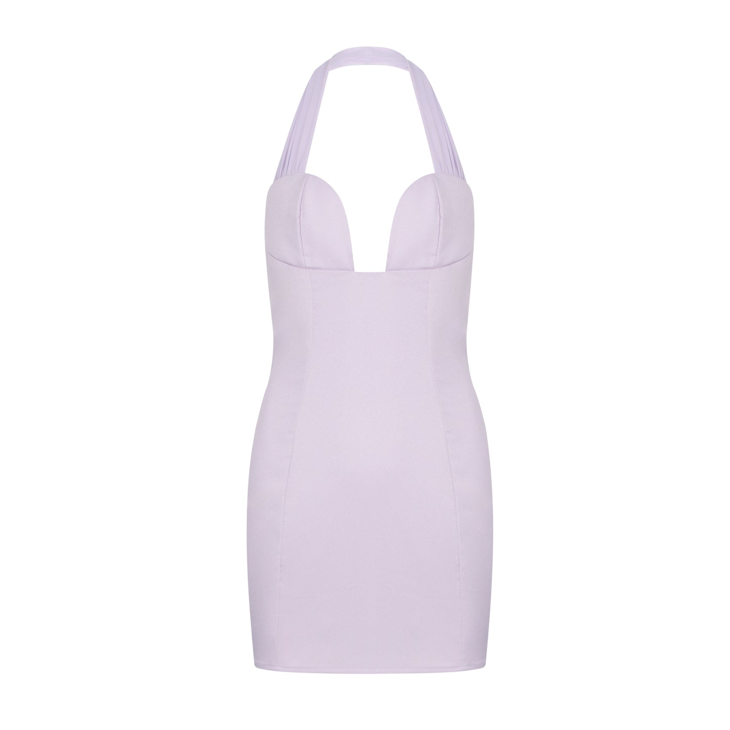 Sexy deep V-neck purple halter neck suspender sleeveless dress for women summer waist hip skirt R3095