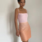 European and American gradient color stitching suspender dress slim fit hip-wrapped short skirt for women R3082