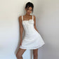 Sexy lace-up tube top suspender dress with design and slim waist and fishbone strappy short skirt R3049