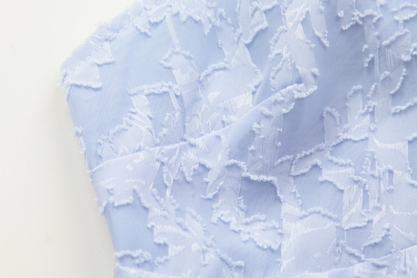 French style fairy blue jacquard halter neck backless suspender dress with slim waist and V-neck dress R3101