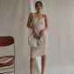 Sexy low-cut pleated suspender skirt with waist and figure-hugging dress with hip skirt for summer R3094