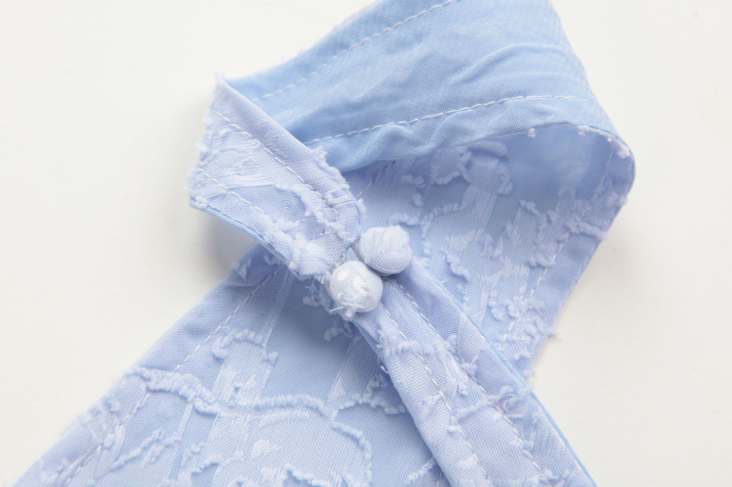 French style fairy blue jacquard halter neck backless suspender dress with slim waist and V-neck dress R3101