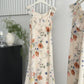 Chiffon Ruffle Print Flying Sleeves Dress Midi Sleeveless Fishtail Skirt R2113