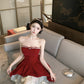 Birthday party small dress skirt high-end niche princess skirt tutu skirt red tube top dress R1814