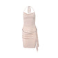 Pure desire sexy hot girl backless swing collar halter dress waist ribbon hip skirt R3032