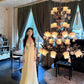 Seaside holiday fairy dress sexy heavy pleated dress white dress pleated long skirt R1601