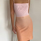 European and American gradient color stitching suspender dress slim fit hip-wrapped short skirt for women R3082