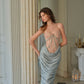 French retro palace lace satin splicing corset dress tube top dress homecoming dress R5124
