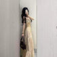 Exquisite suspender dress small dress celebrity waist temperament long skirt R0495