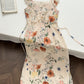 Chiffon Ruffle Print Flying Sleeves Dress Midi Sleeveless Fishtail Skirt R2113