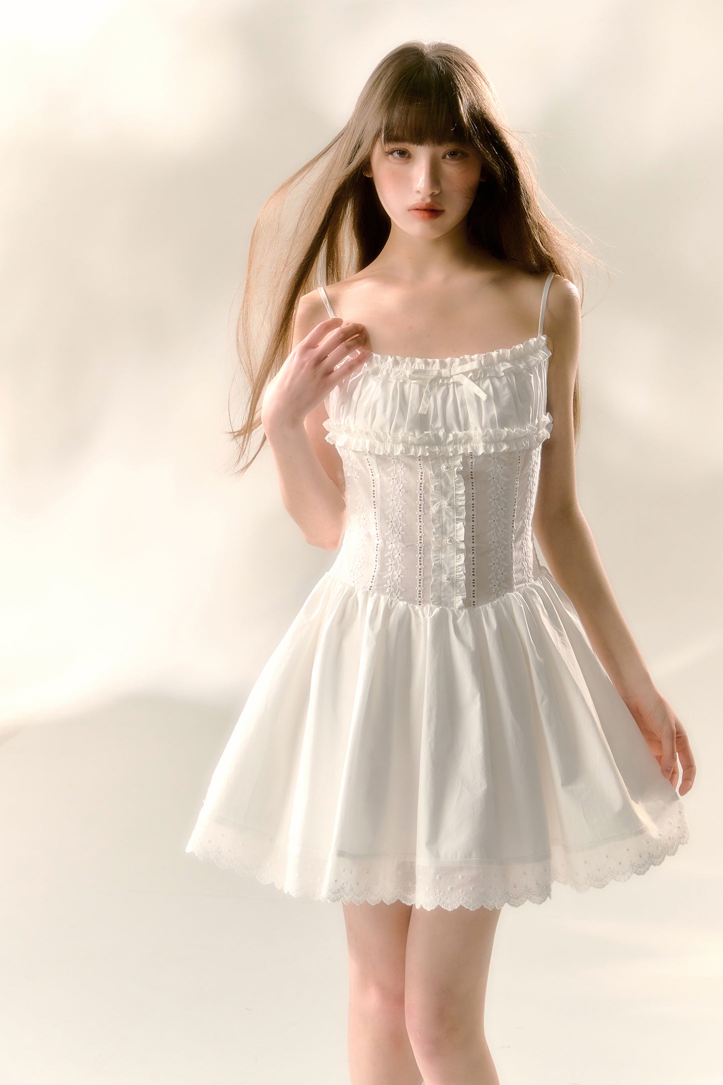 South France dress lace hollow ballet niche suspender skirt R5208