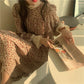 2025 new floral plus velvet dress bottoming skirt loose long skirt long skirt R1483