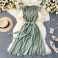 French niche dress 2025 new hollow quality round neck commuting sleeveless vest dress R2341