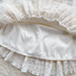 2025 new diamond beaded V-neck slim short ruffled skirt French puff sleeve dress R2352