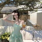 One dress multiple wear mint green suspender dress unique beautiful skirt R0532